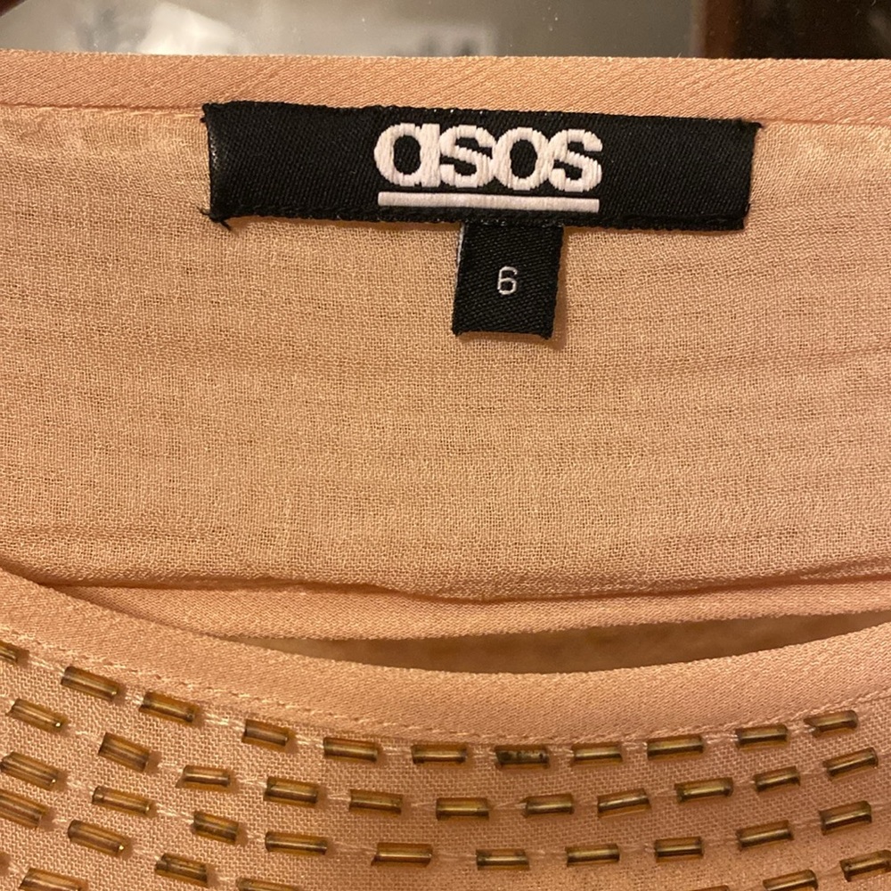 ASOS Gold Textured Dress - Picture 6 of 13